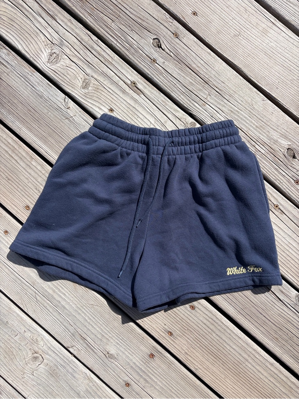 White Fox Boutique Navy Fleece Athletic Shorts